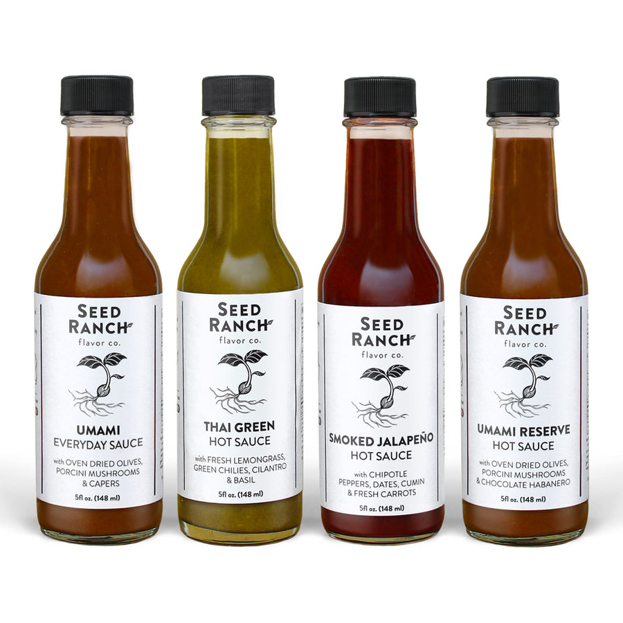 The Classics Bundle - Umami, Thai Green, Smoked Jalapeño, Umami Reserve Hot Sauces